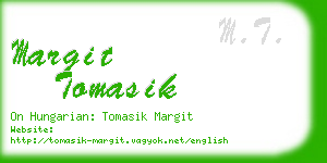 margit tomasik business card